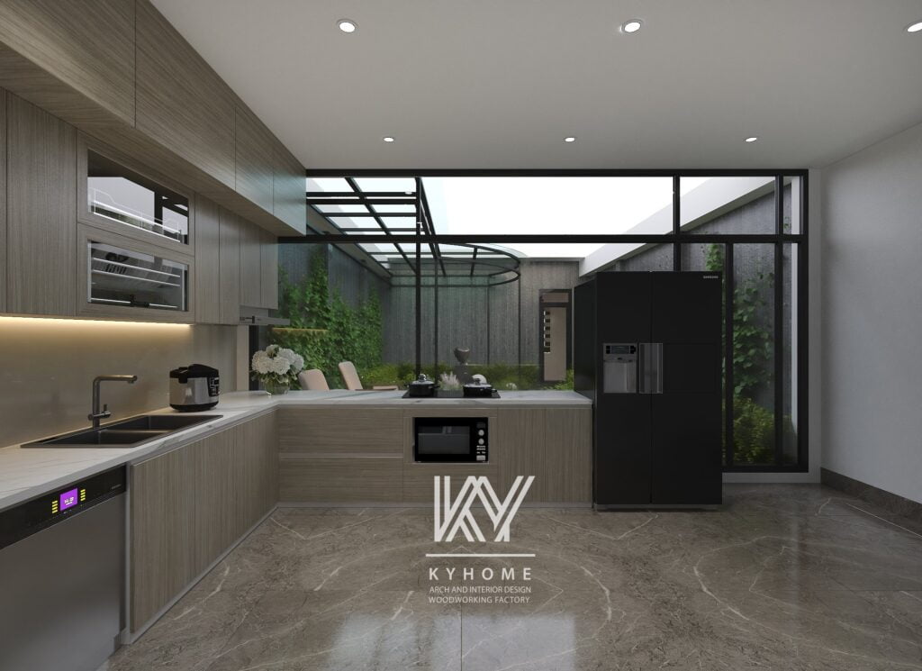 Các Mẫu Tủ Bếp Đẹp Thi Công Hoàn Thiện Tại Thái Bình