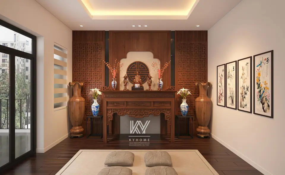 Thiết kế phòng thờ trang nghiêm