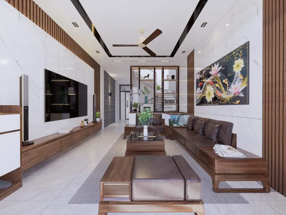 Thiết Kế Phòng Khách 6m