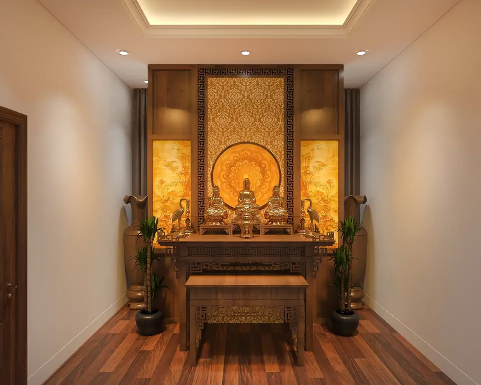 Thiết kế phòng thờ hiện đại: sự kết hợp truyền thống và hiện đại