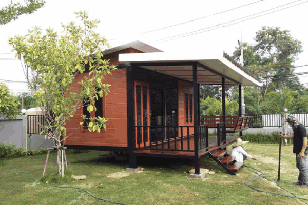nhà lắp ghép mái tôn